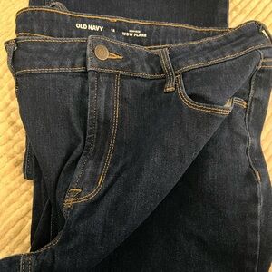 Old Navy High-Rise Wow Flare Jeans - Dark Blue